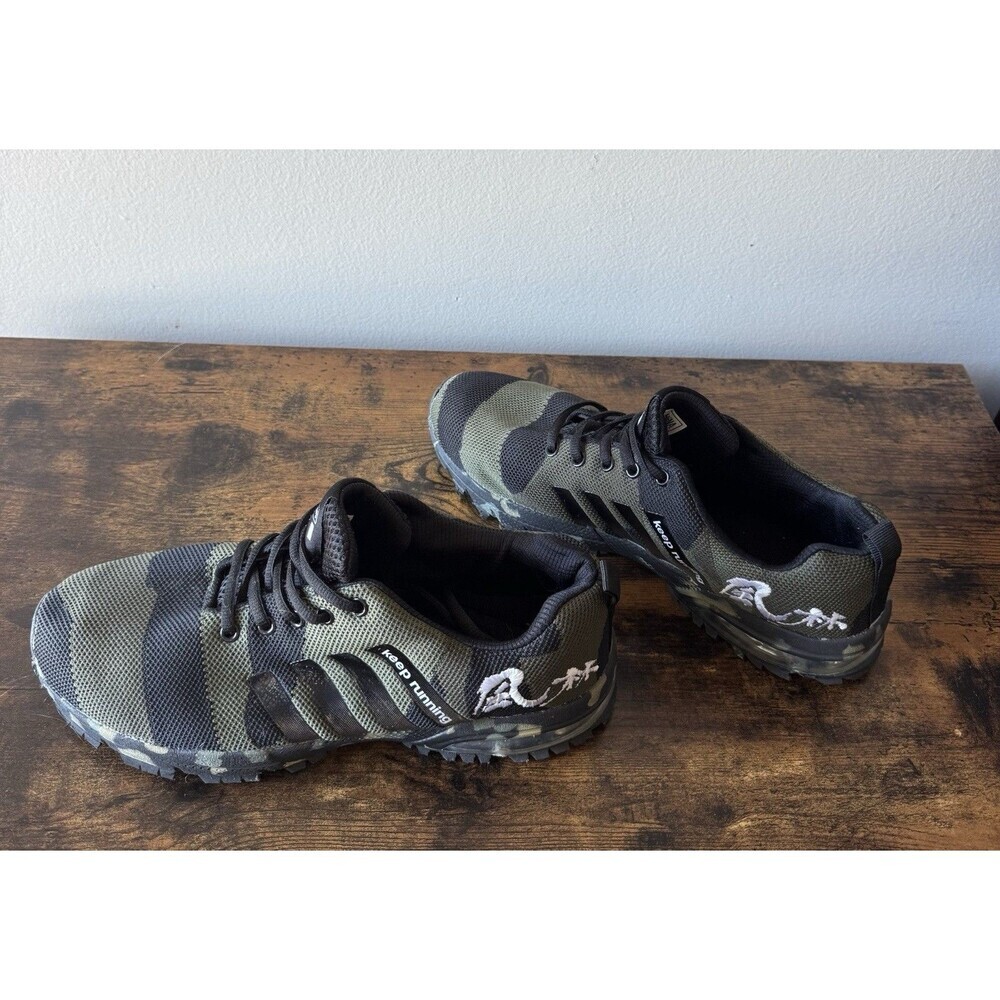 Air Cushion Fly-Running Shoes-Camo-kanji On Heel-AU44 (Men’s 10.5)